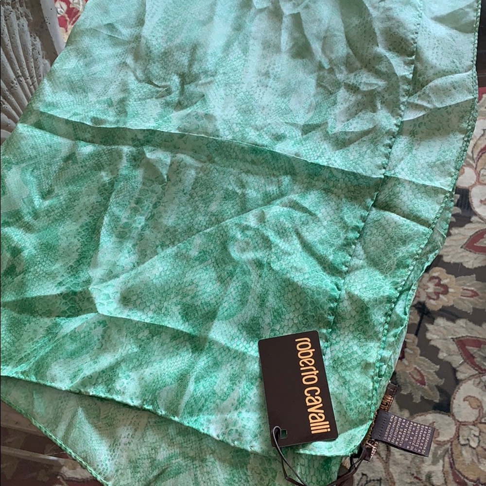 Vintage Robert Cavalli Snake-print Silk Wrap